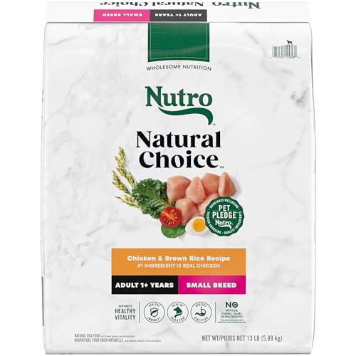 Nutro Natural Choice Adult Small Breed Dry Dog Food, Chicken and Brown Rice, 13 lbs.