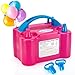 Electric Air Balloon Pump, AGPTEK 110V 600W Rose Red Portable Dual Nozzle Inflator/Blower for Party Decoration