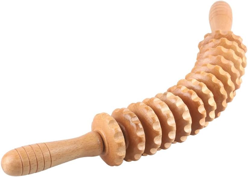 M MCIRCO® Wooden Massage Roller for Waist and Thigh, Multi-Functional Body Roller for Cellulite Reduction, Muscle Tension Relief, Natural Massager for Women and Men (B0D6GPRXND) Amazon Price History, Amazon Price Tracker