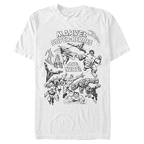 T-shirt Marvel homme blanc taille XL vêtement imprimé univers héros