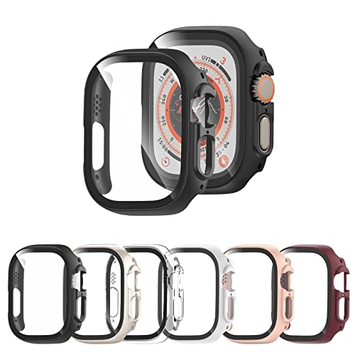 6 Pack Case with Screen Protector for 49mm Apple Watch Ultra 4/Ultra 3/2/1