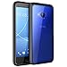 FINON Clear Perfect Body Model [ TPU Bumpers/PC ] for HTC U11 Life Case with Hybrid Protective Clear and Impact Resistance - Black