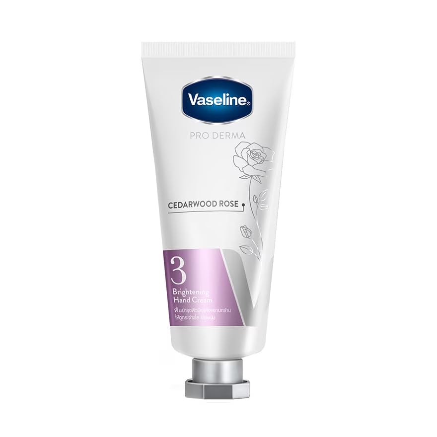 Image of Vaseline Pro Derma Hand Cream 37ml - Cedarwood Rose Brightening, Lightweight Formula with Niacinamide for Soft & Radiant Hands