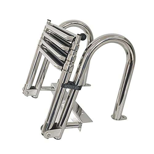 Kit de barandilla para piscina con escalera plegable de 4 peldaños miniatura 3