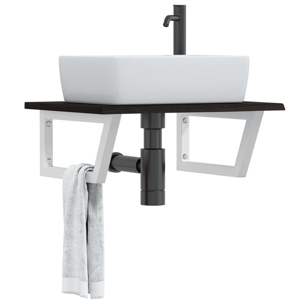 Étagère de vasque murale bois massif INLIFE pour un intérieur chaleureux