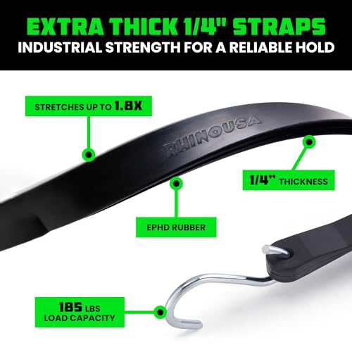 Rhino Usa Rubber Bungee Cords Heavy Duty Outdoor thumb #1