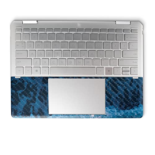 Image of MightySkins Carbon Fiber Skin Compatible with HP Spectre x360 14 inch (2022) Full Wrap Kit - Ocean Waves | Protective, Durable Textured Carbon Fiber Finish | Easy to Apply | Made in The USA