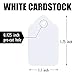 Amram 1,000 Pieces 1.75 Inch X 1.1 Inch Blank White Scalloped Price Tags, Unstrung