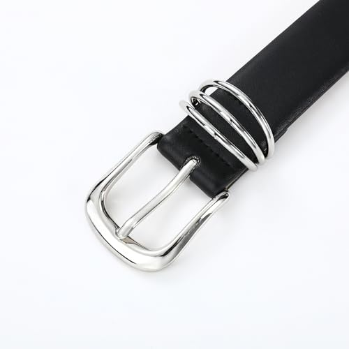 RISANTRY Women's Leather Belts with Gold Buckle Fashion Ladies Waist Belt by RISANTRY - Used condition - Image 5