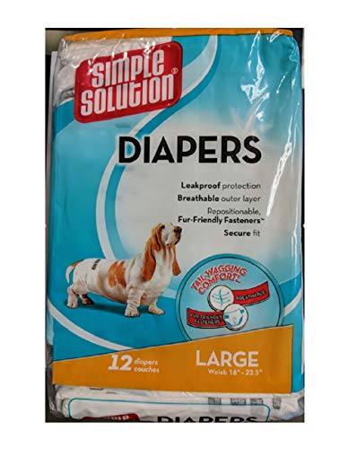 Simple Solution Disposable Dog Diaper 12Pk Large #TOP1