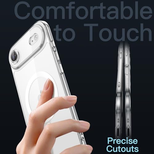 Image of JETech Magnetic Slim Case for iPhone Air Compatible with MagSafe, Camera Lens Full Protection, Ultra-Thin Lightweight Clear Minimalist Protective Phone Cover, 6.5-Inch Display (Clear)