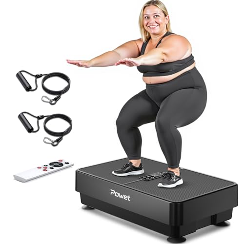 Piastra vibrante per esercizi con piastra vibrante, piastra vibrante per il drenaggio linfatico, piattaforma di capacità di carico di 181,4 kg, con 99 velocità e 5 modalità di commutazione, macchine