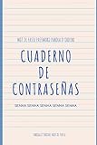 CUADERNO DE CONTRASEÑAS: Libreta de contraseñas. Un cuaderno de contraseñas de 120 páginas con 2 apartados cada una, en cada uno de los cuales se puede escribir Website, usuario y contraseña.