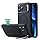 ESR Coque en Silicone pour iPhone 17 Pro, Protection Commande de la Caméra, Compatible avec MagSafe, Protection Antichute de Qualité Militaire, Support Stash, Série Cloud,Noir