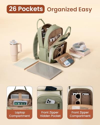 Image of LOVEVOOK Laptop Backpack for Women, Travel Backpacks Work Anti-Theft Bag, Backpack Purse, Conputer bags with USB, Waterproof