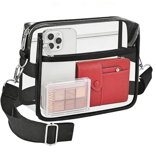 Image of Busiuw Clear Bag Stadium Approved for Stadium Events Small Mini Women Sports Fan handbags& Purse