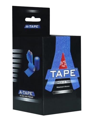 Image of A-Tape Breathable Self Adhesive Cohesive Bandage for Humans & Pets (Dogs, Cats, Birds) -Sports, Wrap, Athletic, Non Woven First Aid Medical, Wrist, Swelling (10 cm X 4.5 mtr) (Pack Of 4, Red Paw)