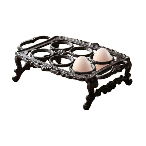 Dispensador de huevos y bandeja de cocina decorativa rústica para optimizar el espacio