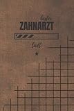  Zahnarzt Notizbuch kariert: für die Ausbildung o. Weiterbildung  Perfekt für Männer, die in der Zahnarztpraxis arbeiten  Ausbildungsbeginn Geschenk