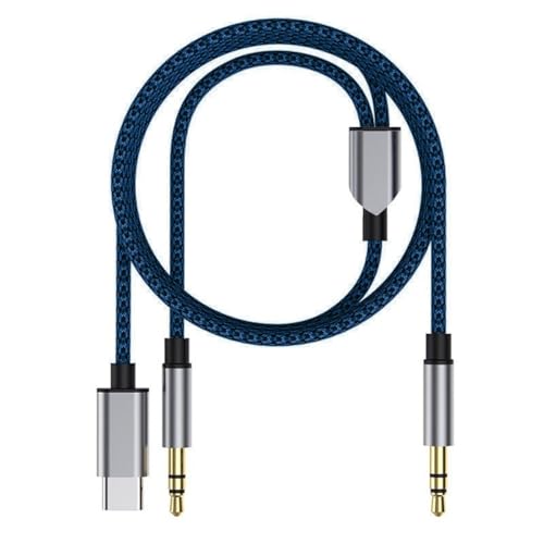 Dawutocap Type C pour Doubler Câble 3 5 Mm avec Qualité Sonore sans Perte pour Les Périphériques Musicaux Câble Sortie 3 5 Mm 120 Cm / 47 24 Pouces