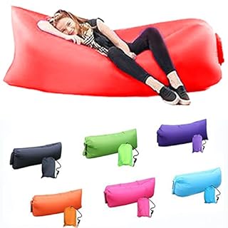 DERJLY Gonflable Canapé Chaise Longue - Imperméable - Anti-fuites d'air avec Paquet Portable Air Sofa Air Bag, pour Voyager, Camping, Randonnée, Piscine et Parties de Plage