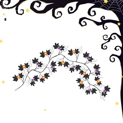 Guirlande lumineuse d'Halloween à vigne LED pour decoration de maison
