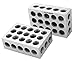 Accusize Industrial Tools Precision 25-50-75mm Blocks, 23 Holes, Steel Hardened, EG02-0412