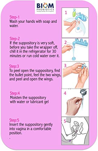 Biom Probiotics Prebiotics Boric acid Suppositories . Feminine Health Probiotic for Infections & pH Essentials VEGAN,PARABEN-FREE (10) - Thumbnail 4