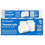 Nowość: Easyprint rolki termiczne/rolki kasowe, 10 rolek, 80 mm x 80 mm x 12 mm, 90 m, certyfikat PEFC, certyfikat środowiskowy, do EPSON, IBM i wielu innych.