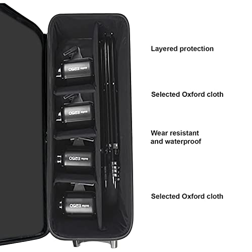 Lesolar Photo Studio Equipment Trolley Case Camera Trolley Carrying Case 44.2X15.2X12 Inches Photo Stand Case With Padded Compartment And Wheels For Light Stand Tripod Strobe Light #TOP2