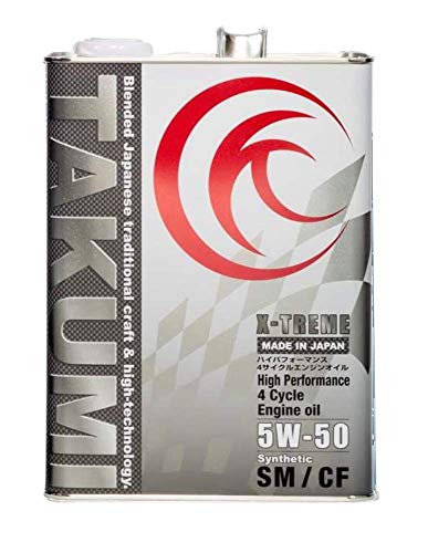 Amazon | TAKMO(旧TAKUMIモーターオイル) エンジンオイル 5W-50 4L SM