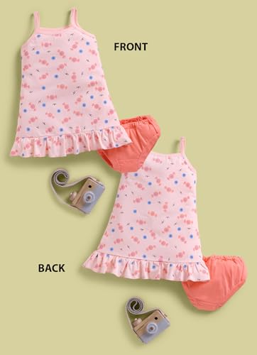 Image of LuvLap Baby Girl 100% Cotton Sleevless Girls Frock Pack of 3