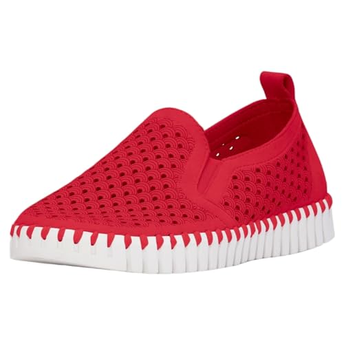 Image of Ilse Jacobsen HORNBAEK Women's Tulip Slip-On Flat | Elastic Side Panels | Lightweight Flexible Comfort.