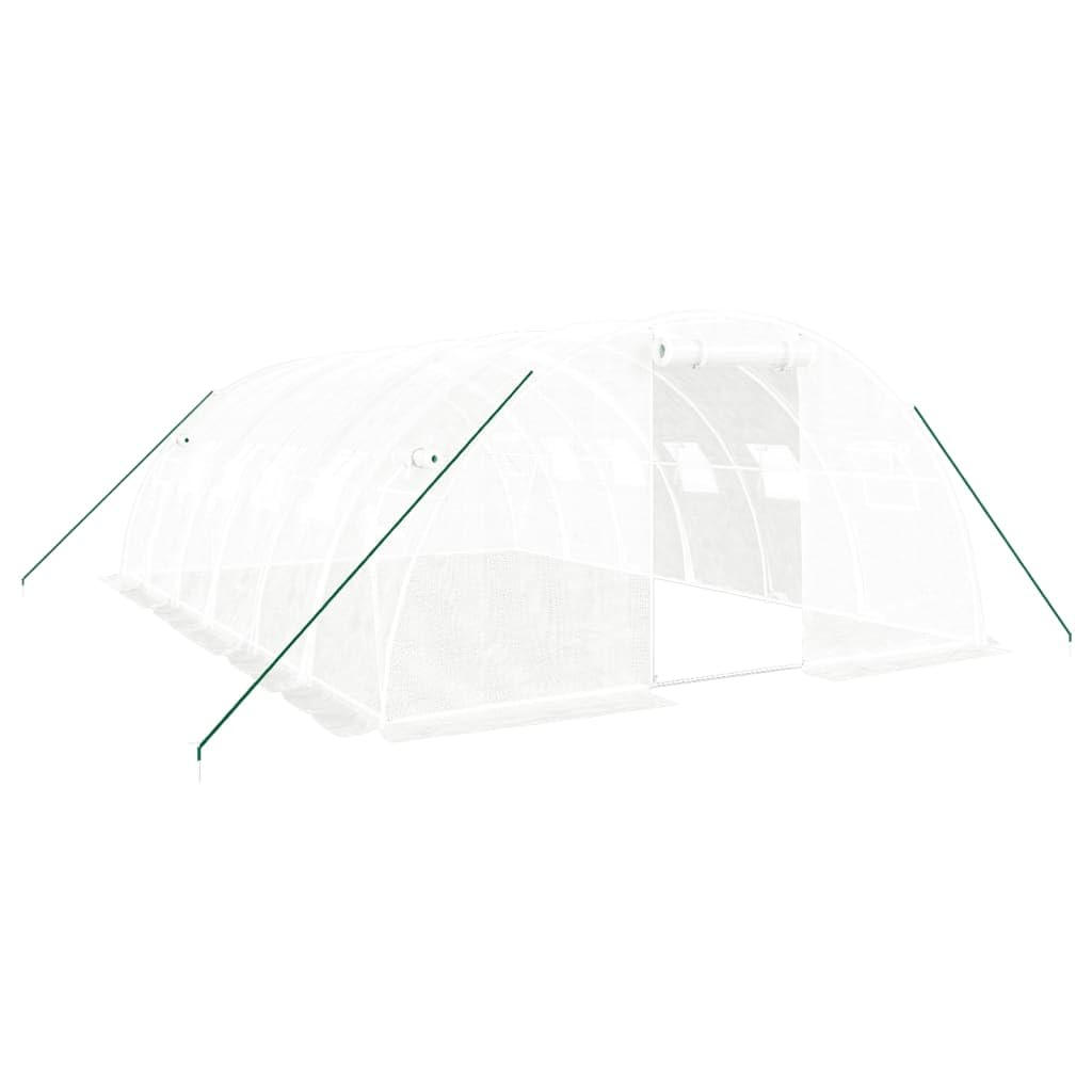 vidaXL Invernadero con Estructura de Acero Blanco 24 m² 6x4x2 m