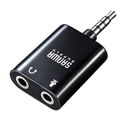 Amazon.co.jp: サンワサプライ 4極用ヘッドセットアダプタ MM-AD23