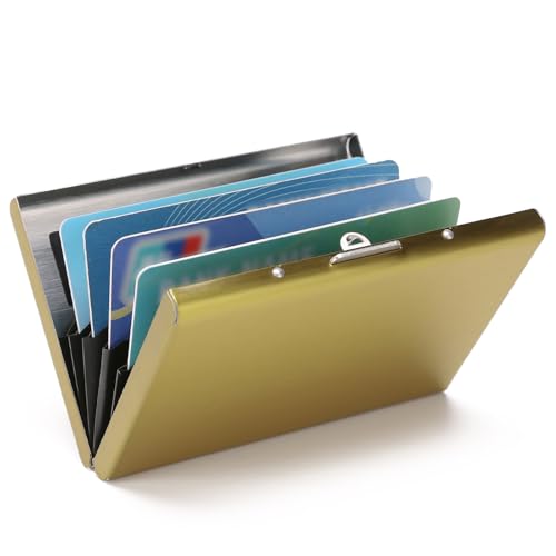 Image of Stainless Steel Credit Card Wallet RFID Blocking Metal Case Pocket Business Card Holder for Women and Men