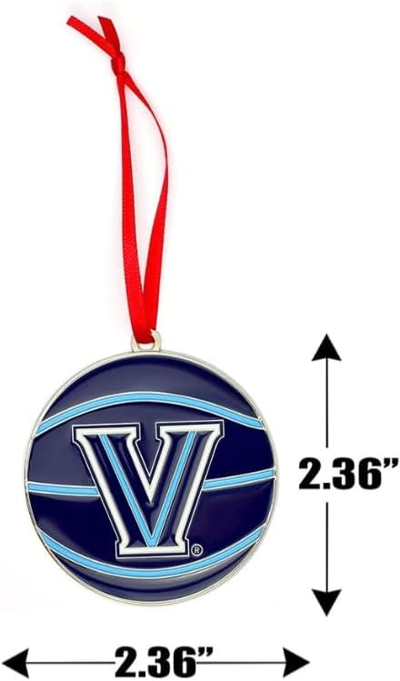 Villanova Wildcats Basketball Metal Christmas Ornament - Image 2