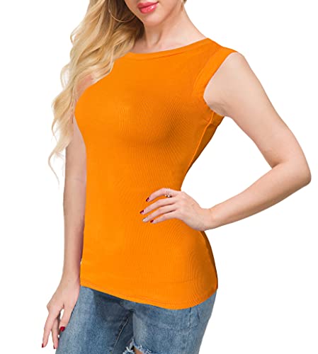 Afibi Women Tank Tops Summer Sleeveless Basic Cami Shirt Slim Knit Ribbed Racerback Blouses4