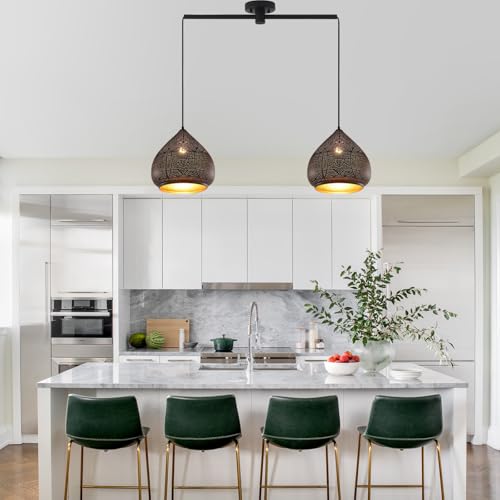 Image of Pendant Lights Kitchen Island, 2-Light Moroccan Dome Pendant Lamp