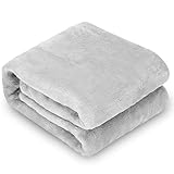 Nobleza Hundedecke Weiche Fleecedecke Waschbare Deck für Haustier Hunde Katzen Welpen Weiche Warme Matte Grau 120 * 100cm