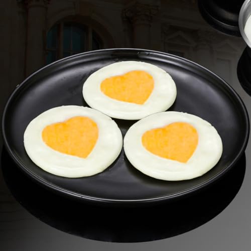 INOOMP Stainless Steel Egg Poacher Pan Nonstick Heart-shaped Poached Egg Cooker with Handle Easy to Clean Kitchen Tool Silver - Image 2