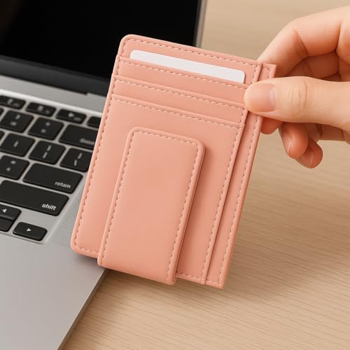 Money Clip for Men Leather Magnetic Front Pocket Wallet Slim Wallet Minimalist Card Holder RFID Blocking4