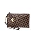 Lacel Urwebin Fashion Backpack Purse for Women Designer Convertible Travel Backpack PVC Shoulder Bag with Wallet (Checkered Brown-1)
