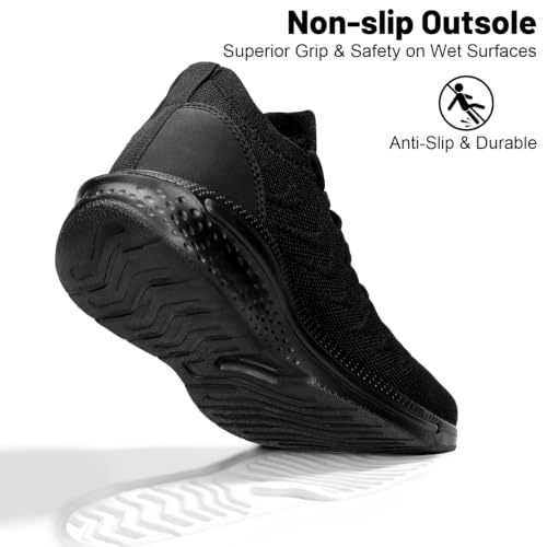 Image of Pujcs Womens Walking Running Shoes Slip-on Breathable Mesh Tennis Sneakers | Lightweight Non-Slip Shoes-Cushioned Athletic Sneakers for Gym Hiking Workout Casual Work