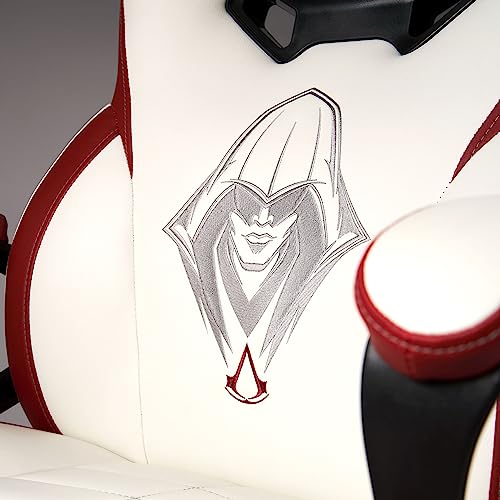 Subsonic - Chaise Gaming Assassin's Creed pour Enfant et Ado - Fauteuil de Bureau Ergonomique avec Mousse Haute Densité, Mécanisme à Bascule et Accoudoirs Confortables - Hauteur Réglable - Blanc – Image 4