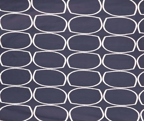 Image of NHD HOME Premium Glace Cotton 180 TC Flat Single Bedsheets for Summer Breathable | Wrinklefree (Size-60 X 90 Inch) with 1 Pillow Covers (Size-17 X 27 Inches, Oval Print, Dark Grey)