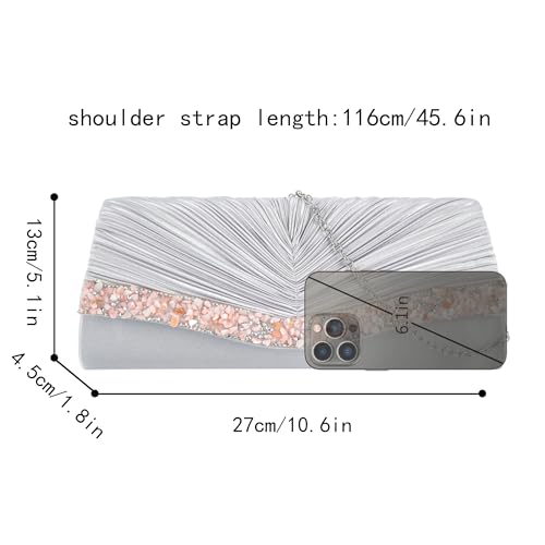 Image of Goclothod Evening Clutch Handbag Women Fashion Crossbody Shoulder Bag Chain Purse