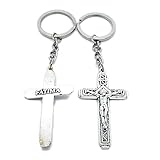 Schlüsselanhänger, antikes Silber, AA4614 Inri, Jesus-Kreuz-Schlüsselanhänger, Schlüsselanhänger, Anhänger, Schmuckherstellung, Charms