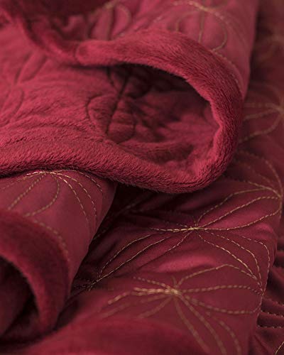 Balsam Hill Lancaster Wedding Ring Quilted Tree Skirt, 48 Inches, Cardinal Red #TOP1