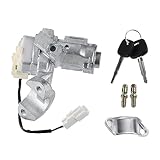 Hihaha Ignition Starter Switch with Lock Cylinder Keys for Toyota Camry 2002-2006 / Front Ignition Switch Lock Cylinder Assembly/Durable Metal / 1 Set Silver Tone
